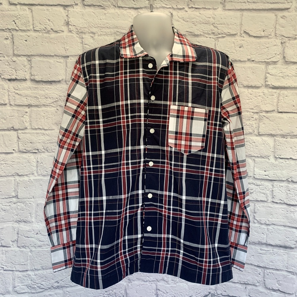 Outerknown Mens‎ XS Plaid Long Sleeve Button Down Shirt Organic Cotton